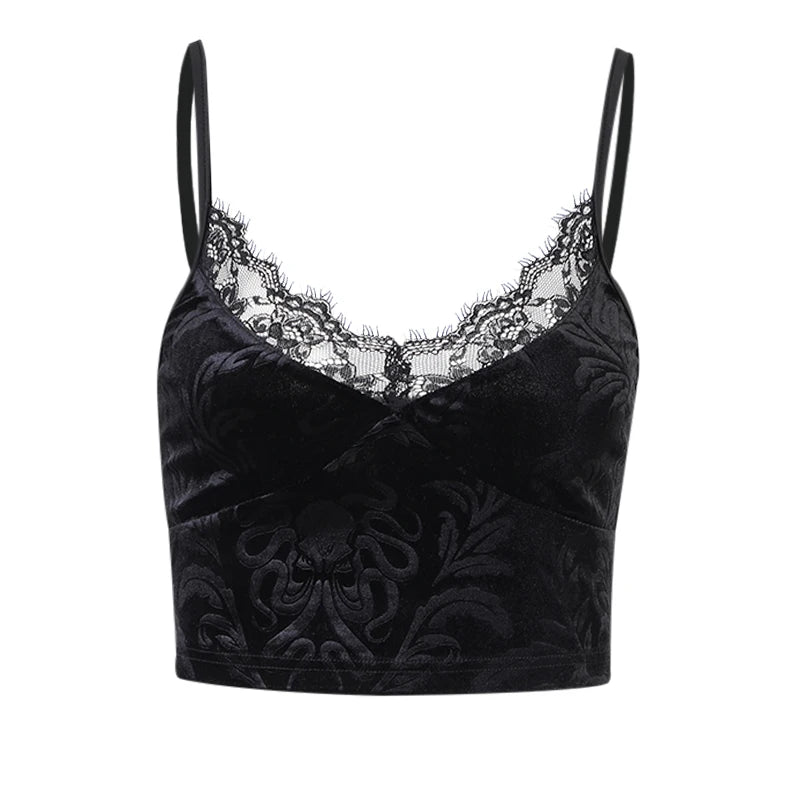 Dark Pulse: Gothic Cross Crop Tops