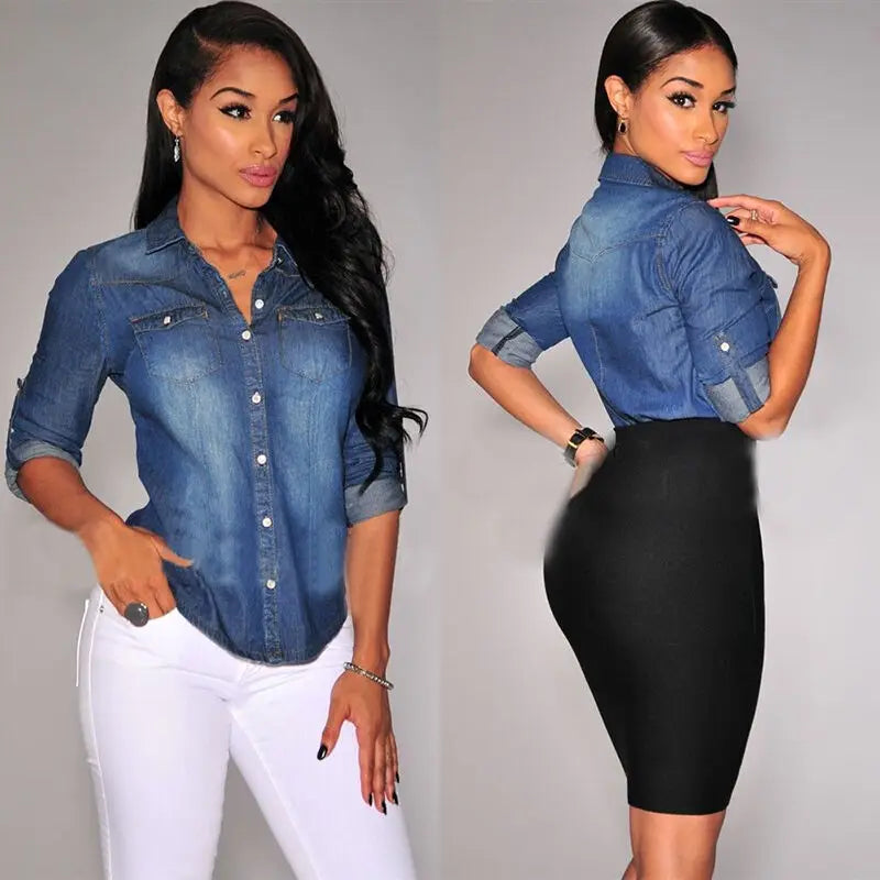 Denim Rhythm: Retro Soft Shirt Collection
