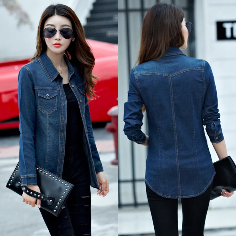 Retro Pulse: Women's Denim Shirts