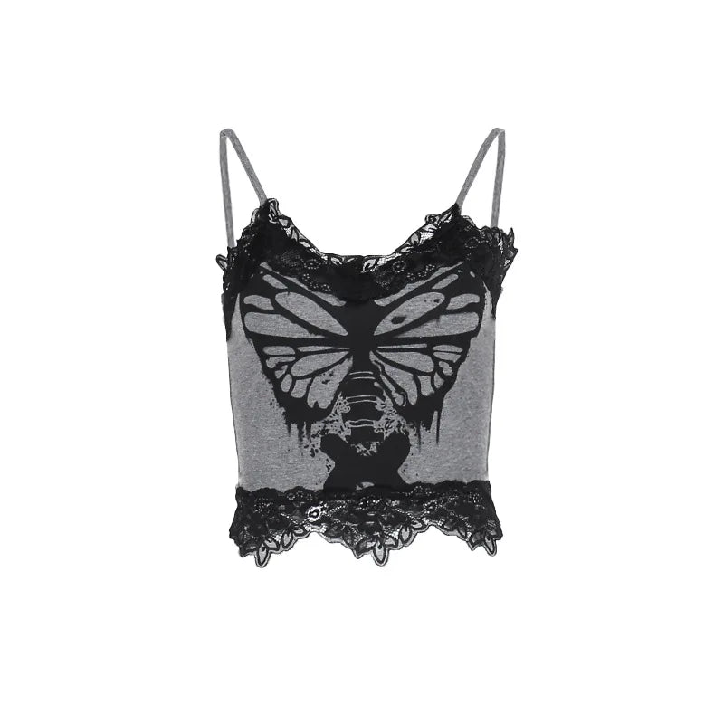 Dark Pulse: Gothic Cross Crop Tops