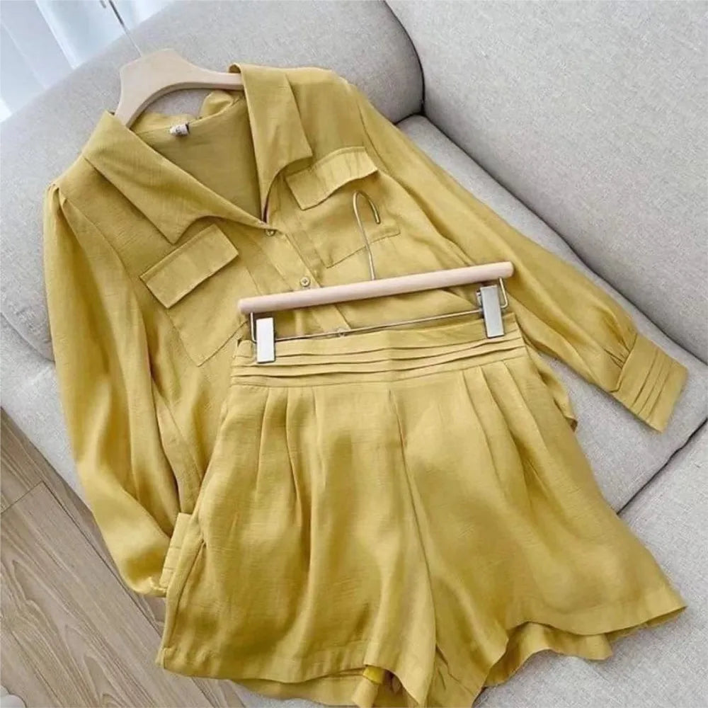 Summer Suit: Two-Piece Simplicity in Solid Colors