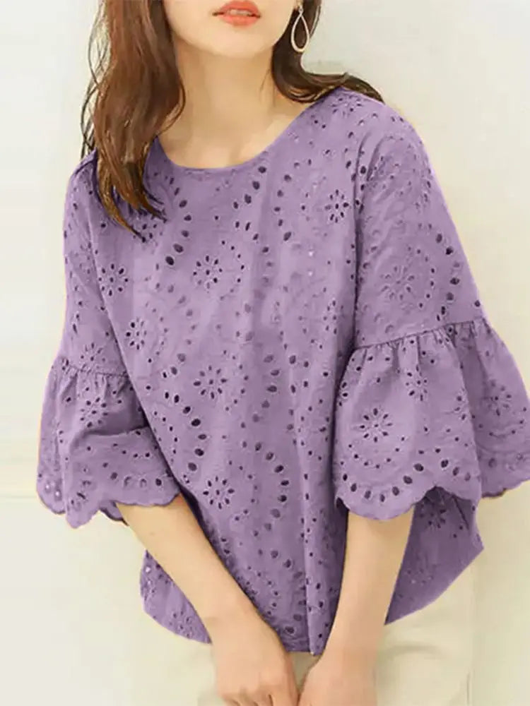 Elegant Top: Lace Details for a Holiday Vibe