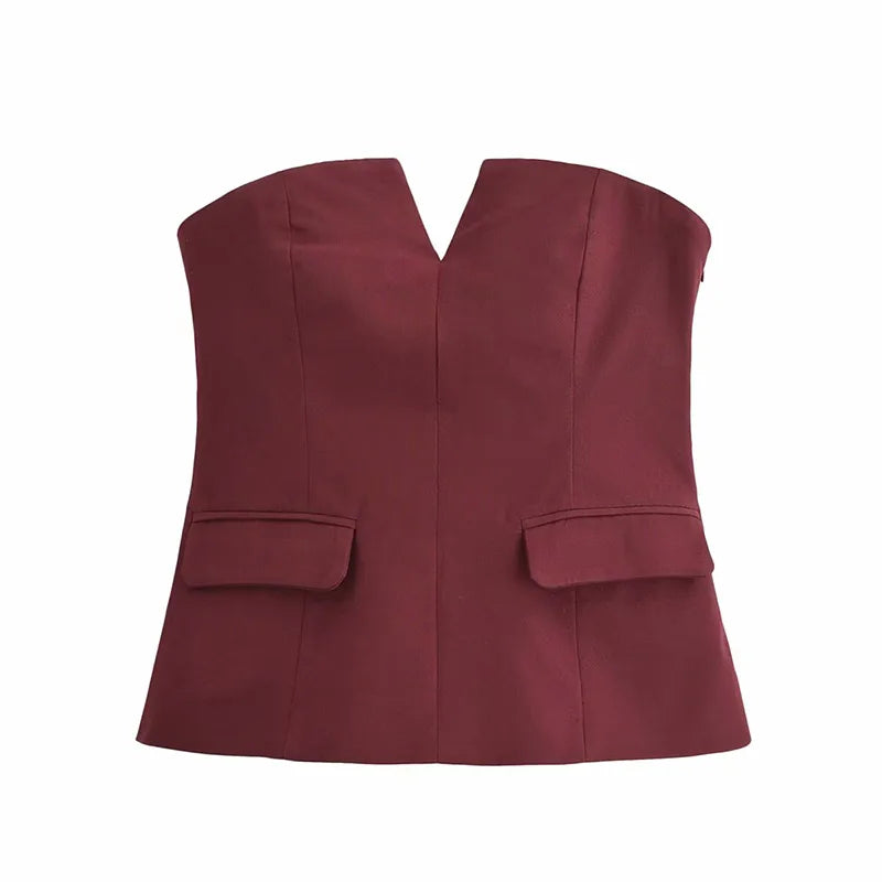 Urban Contours: Backless Zipper Tops