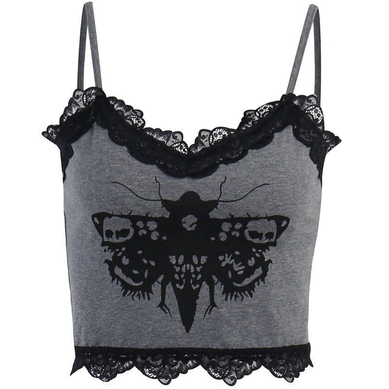 Dark Pulse: Gothic Cross Crop Tops