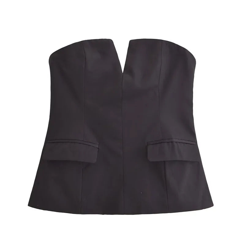 Urban Contours: Backless Zipper Tops