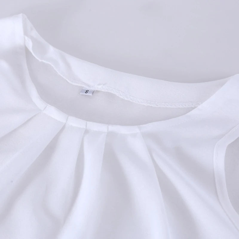 Ladies' Chiffon Top: Effortless Elegance in White
