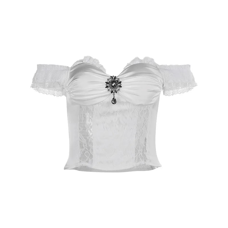 Dark Pulse: Gothic Cross Crop Tops