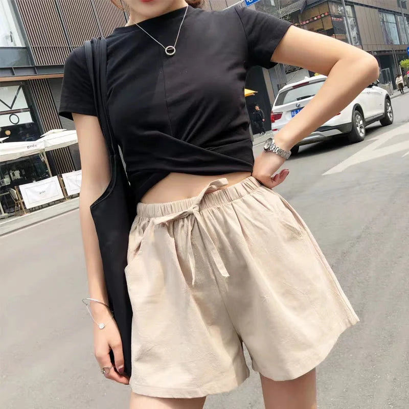 Linen Workout Shorts