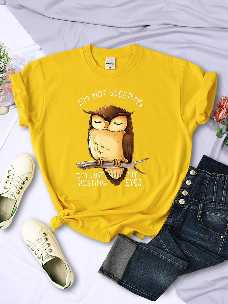 Owl Cartoon T-Shirt: Relaxed Fit with Attitude