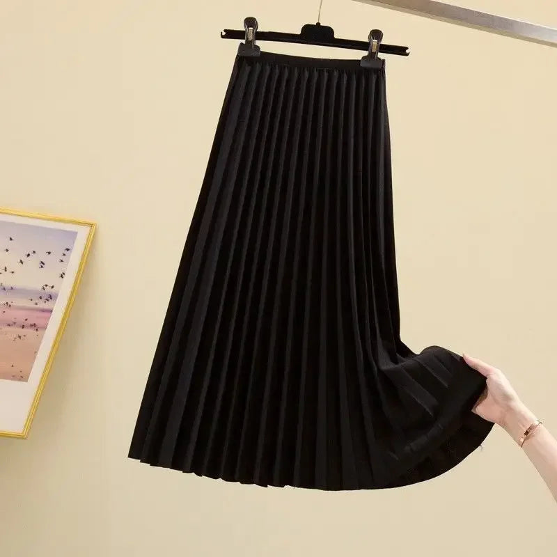 Versatile Swing Skirt: High-Waisted Elegance for All Seasons