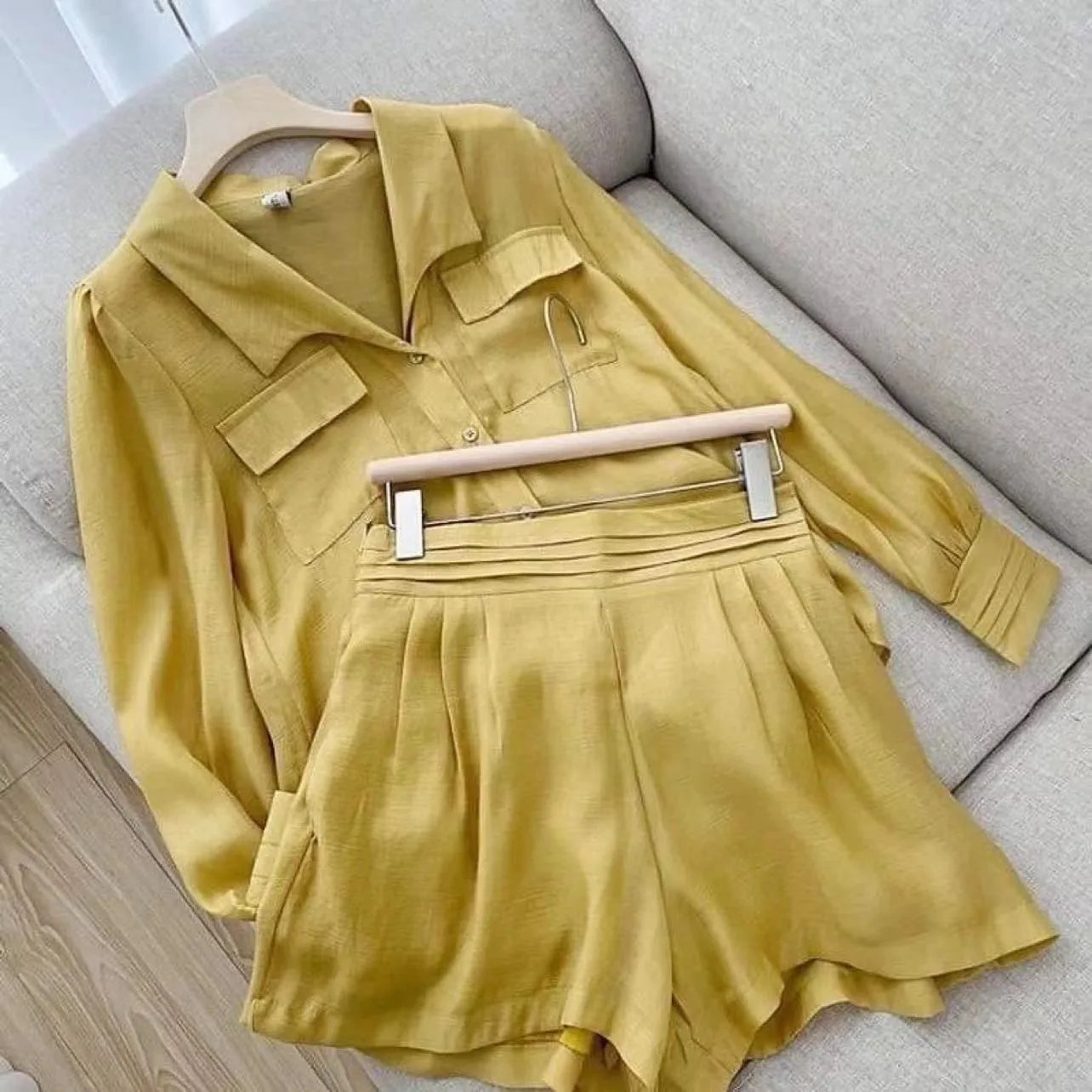 Summer Suit: Two-Piece Simplicity in Solid Colors