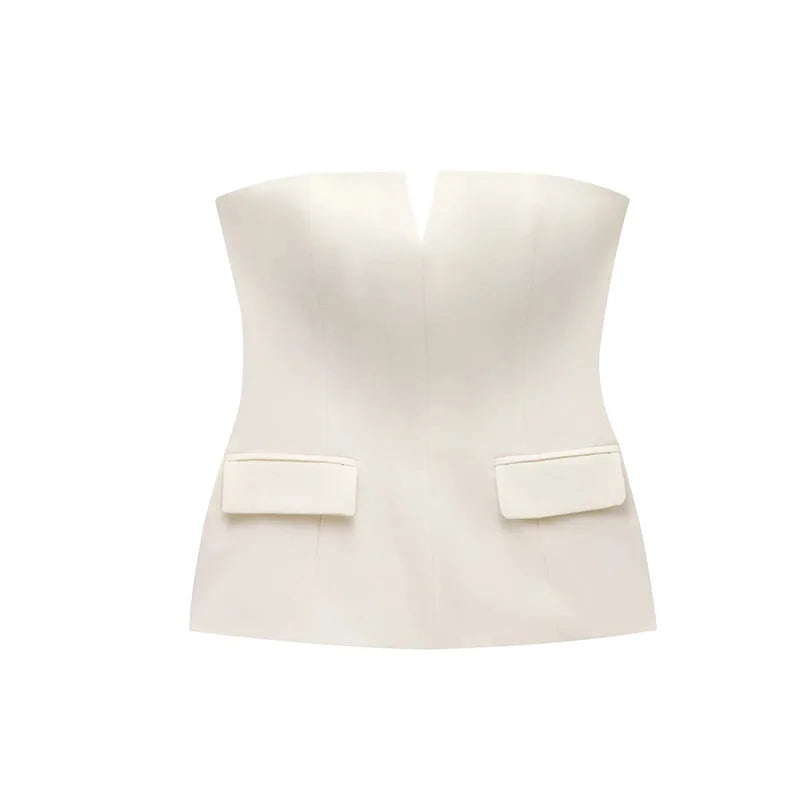 Urban Contours: Backless Zipper Tops