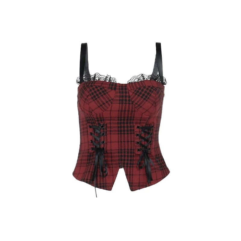 Dark Pulse: Gothic Cross Crop Tops