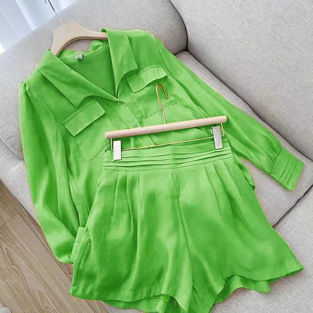 Summer Suit: Two-Piece Simplicity in Solid Colors