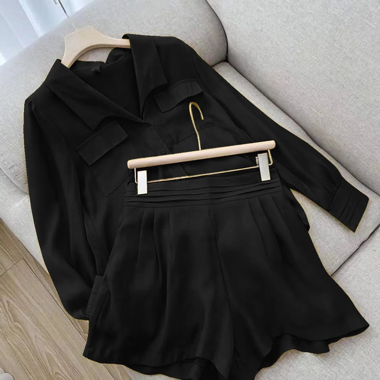 Summer Suit: Two-Piece Simplicity in Solid Colors