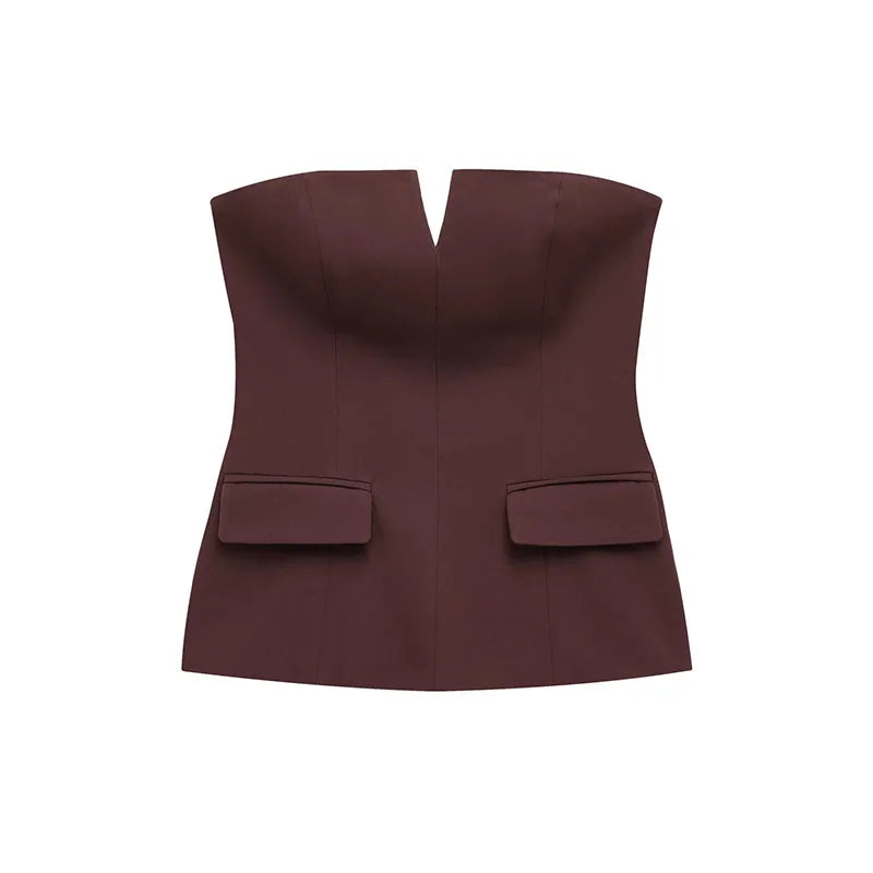 Urban Contours: Backless Zipper Tops