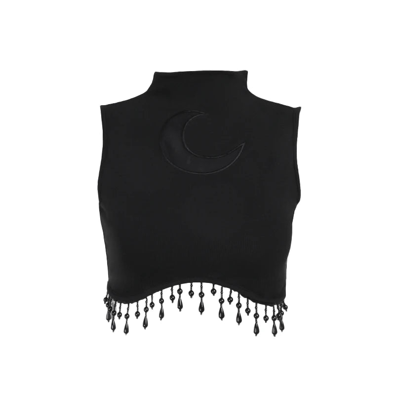 Dark Pulse: Gothic Cross Crop Tops