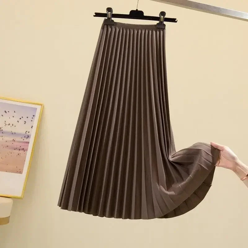 Versatile Swing Skirt: High-Waisted Elegance for All Seasons