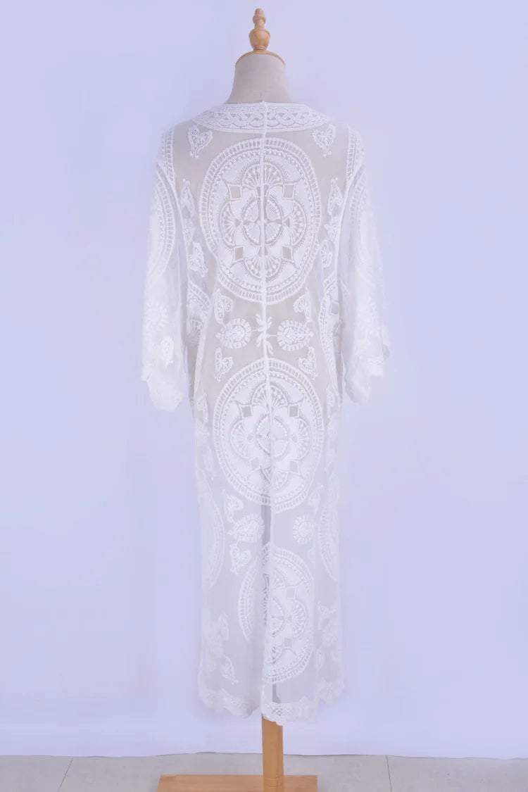 Vintage Cardigan: See-Through Style with Boho Flair