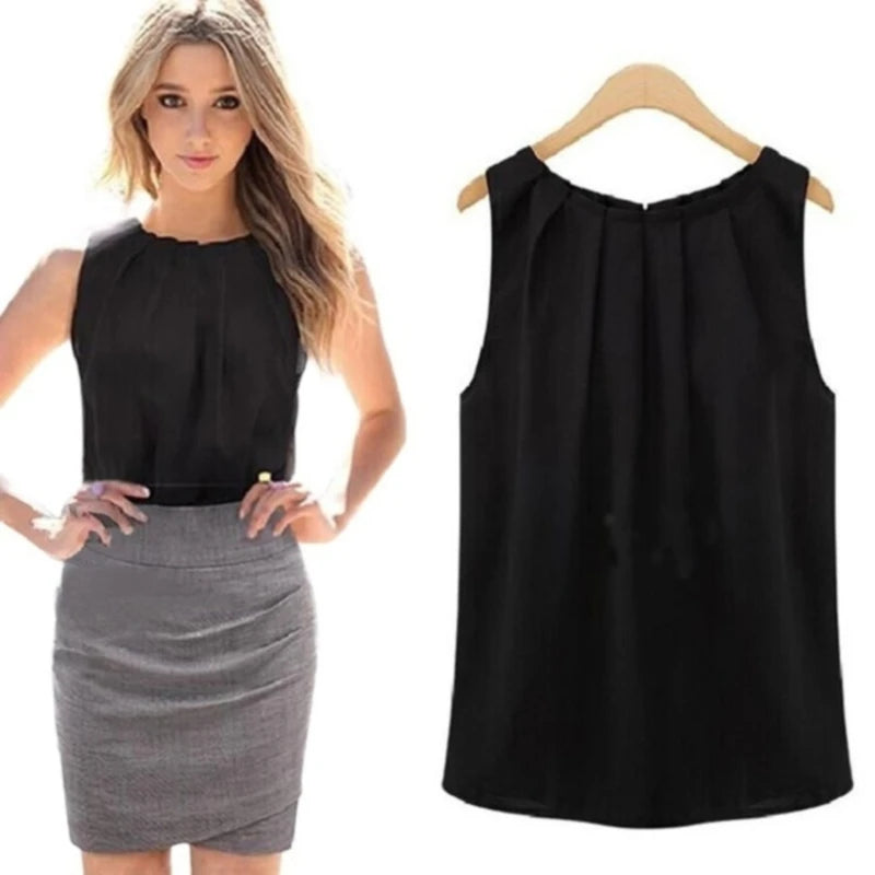 Ladies' Chiffon Top: Effortless Elegance in White