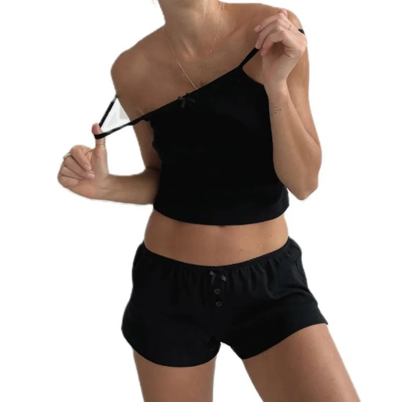 Sleep Set: Bow Camis and Cozy Shorts