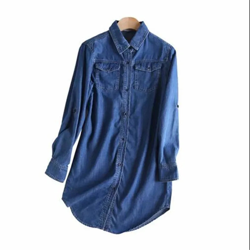 Urban Comfort: Mid-Length Denim Tops