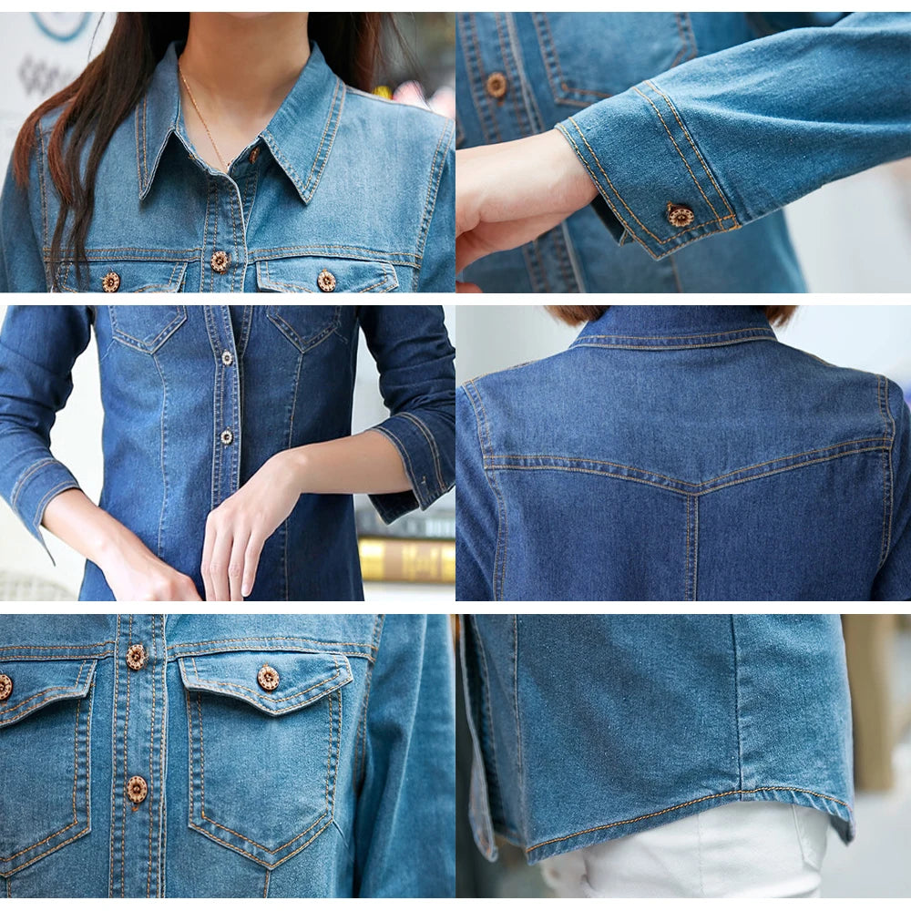 Retro Pulse: Women's Denim Shirts