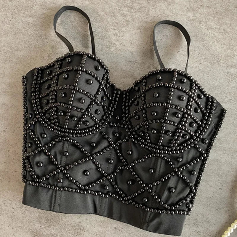 Sensual Layers: Pearled Tube Tops