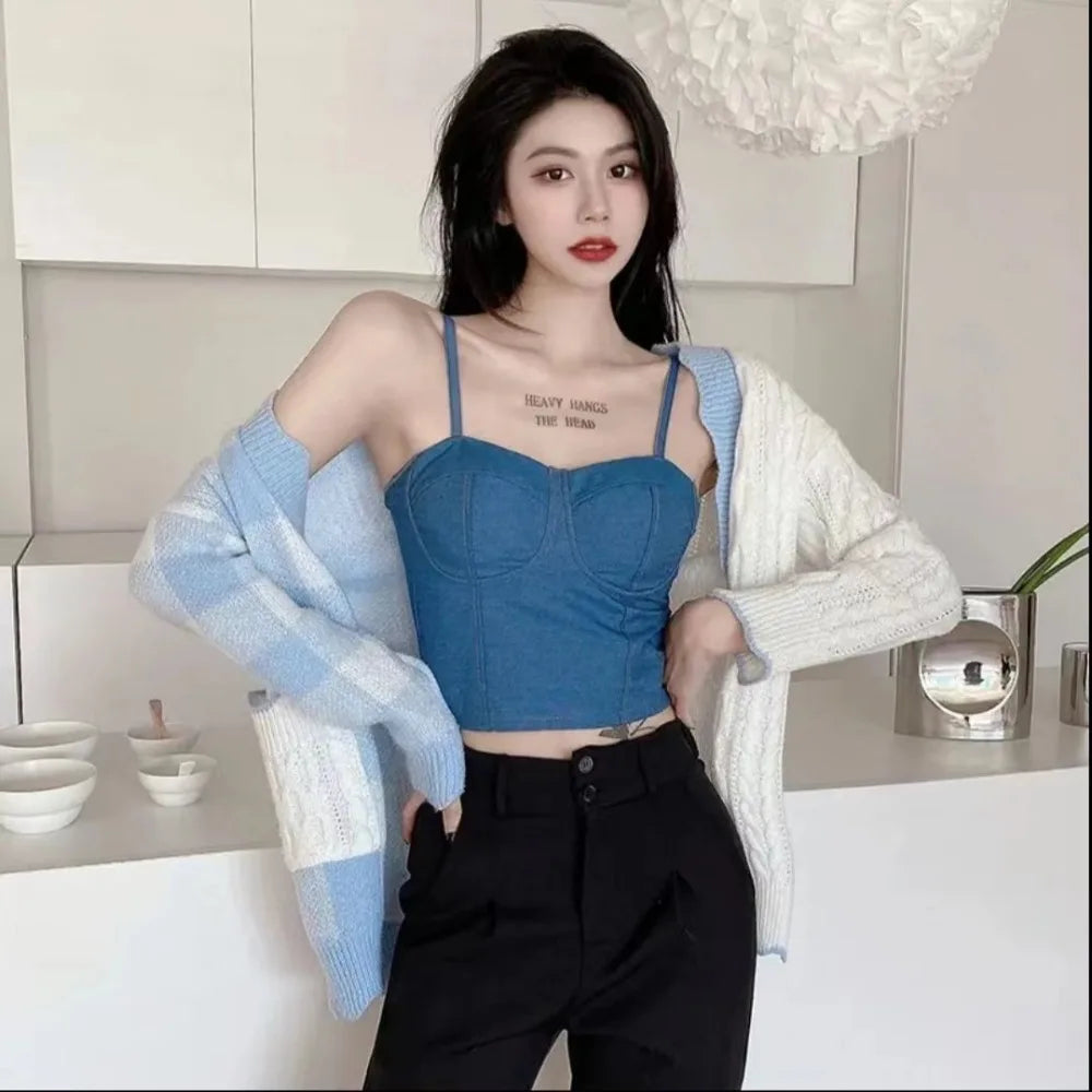 Urban Cool: Denim Crop Tops