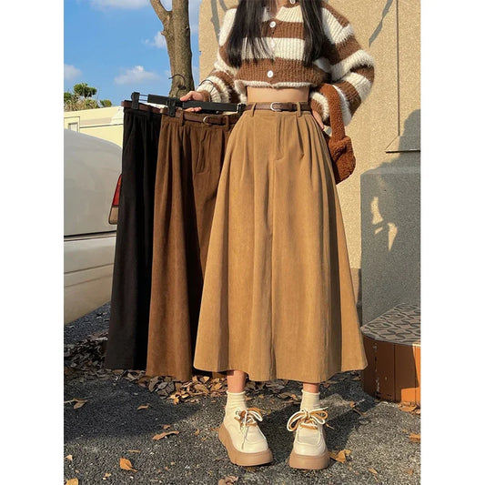 Autumn Layers: Versatile Corduroy Skirts