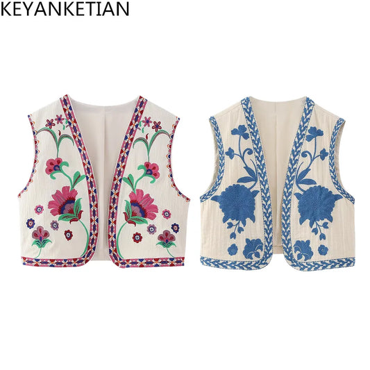 Cultural Canvas: Floral Open Waistcoats