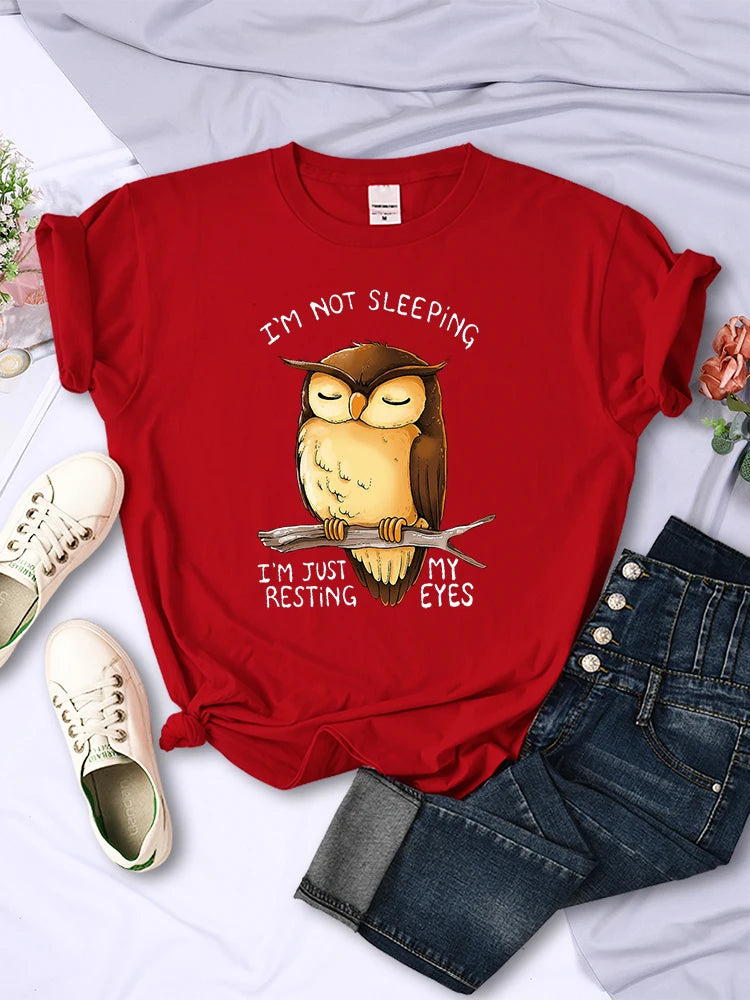 Owl Cartoon T-Shirt: Relaxed Fit with Attitude