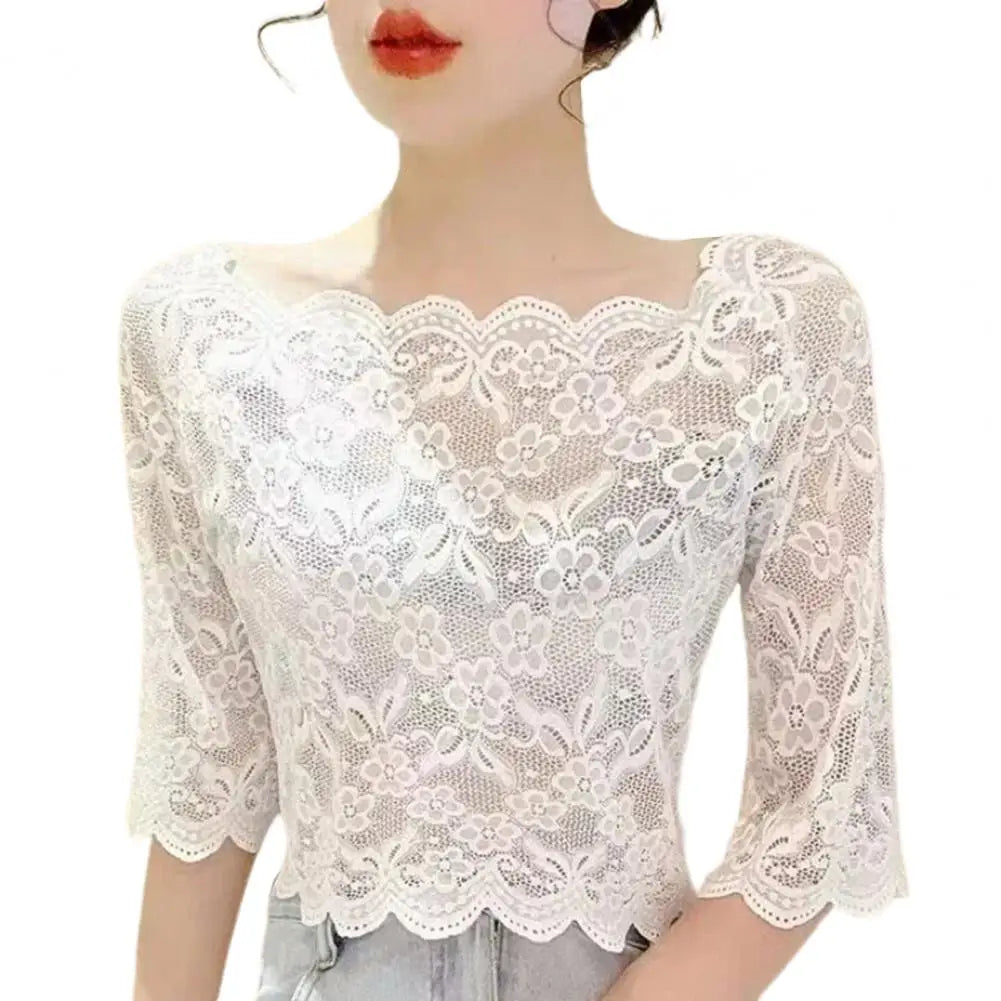 Transparent Rhythm: Sexy Lace Blouses