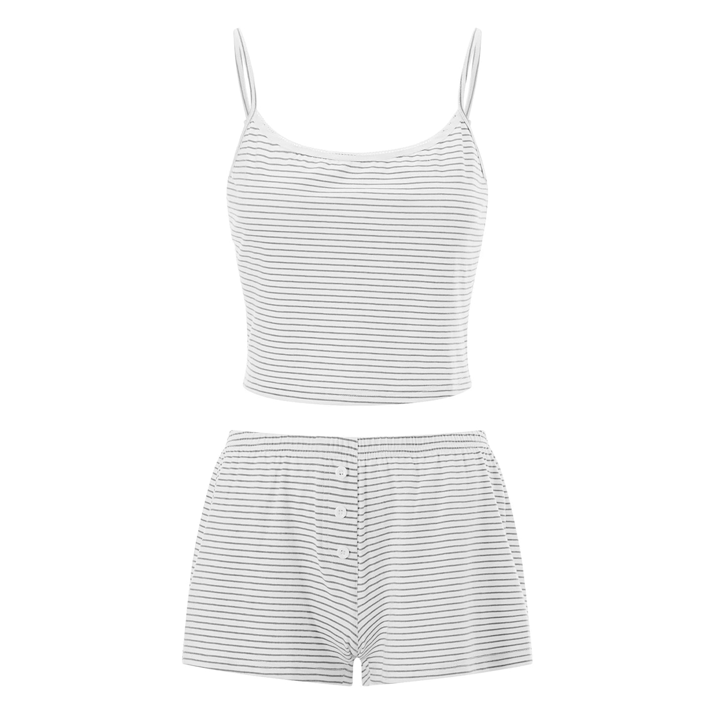 Sleeveless Crop Set: Lace Elegance for Loungewear