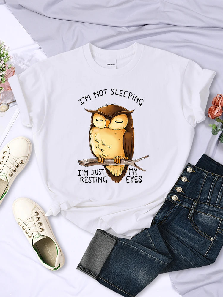 Owl Cartoon T-Shirt: Relaxed Fit with Attitude