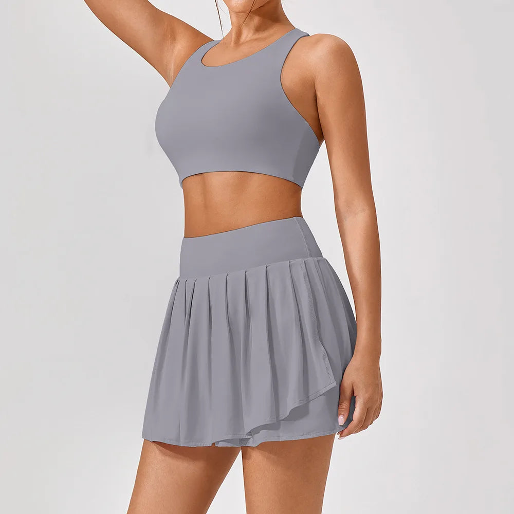 Workout Skirt Set: Pleated and Performance-Ready