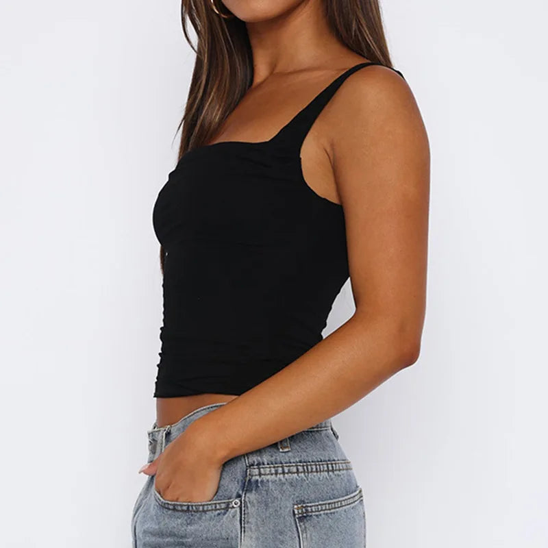 Slim Fit Tank: Backless Elegance for Casual Days