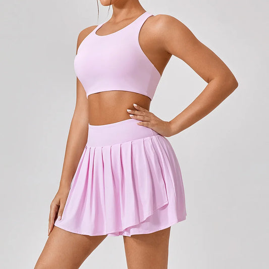 Workout Skirt Set: Pleated and Performance-Ready