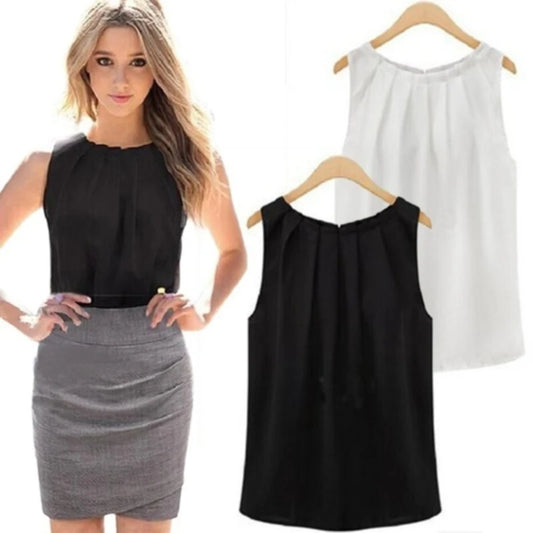 Ladies' Chiffon Top: Effortless Elegance in White