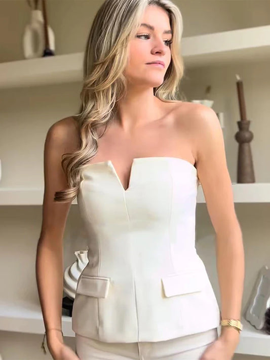 Urban Contours: Backless Zipper Tops
