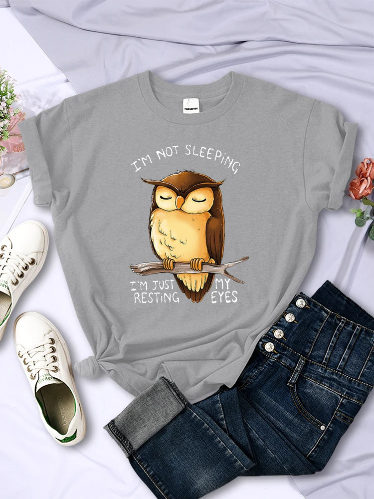 Owl Cartoon T-Shirt: Relaxed Fit with Attitude