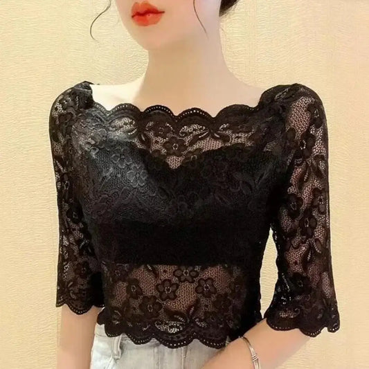 Transparent Rhythm: Sexy Lace Blouses