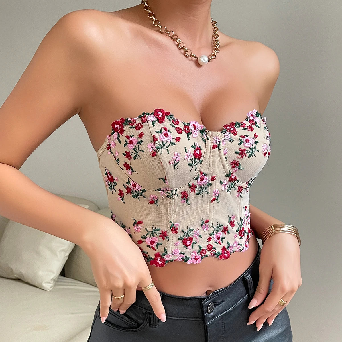 Provocative Layers: Y2K Camisole Collection