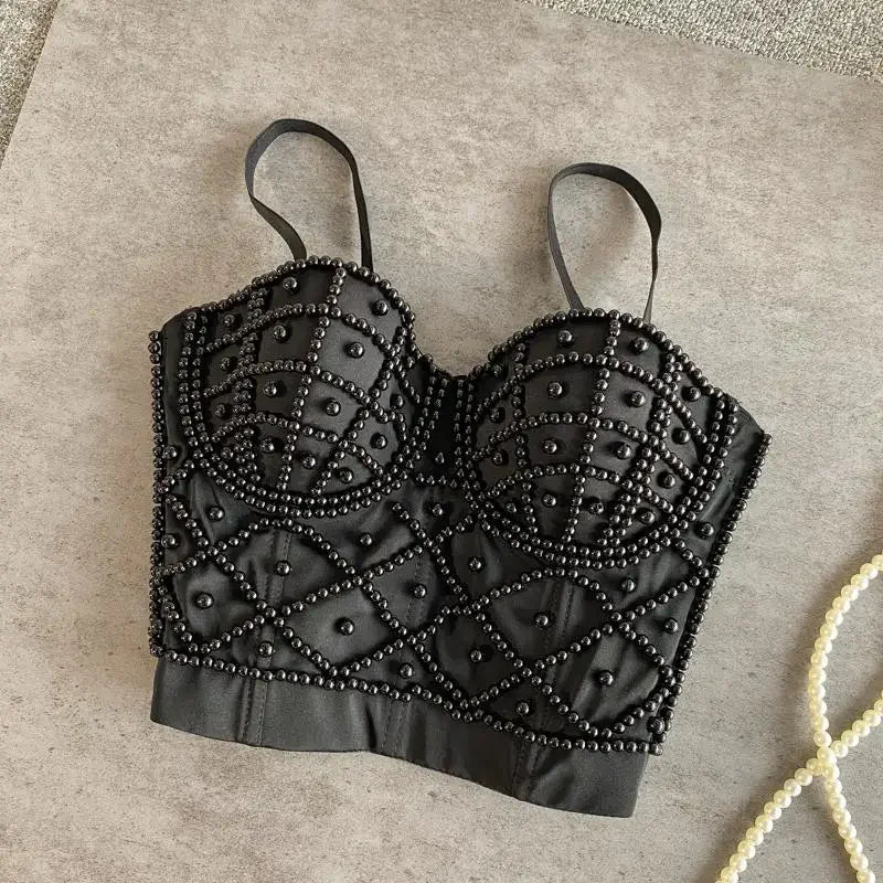 Sensual Layers: Pearled Tube Tops