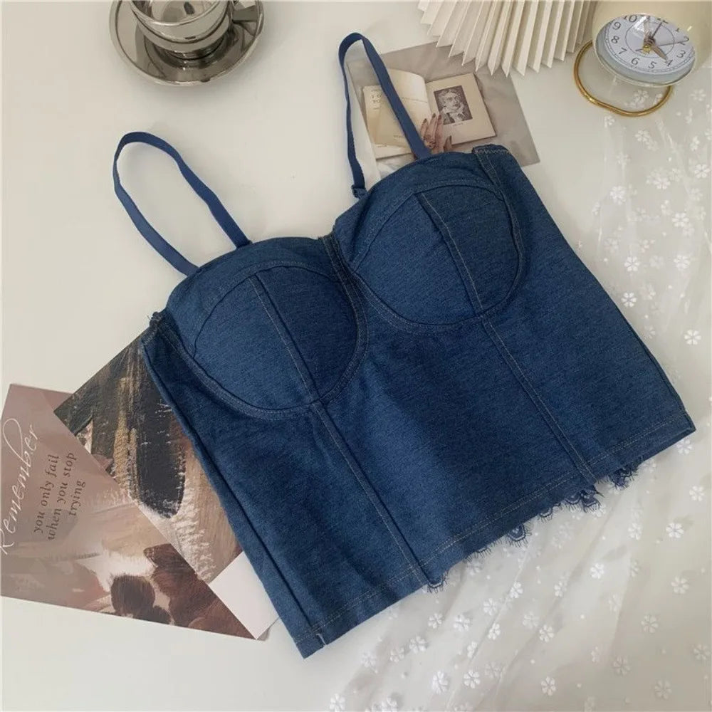 Urban Cool: Denim Crop Tops