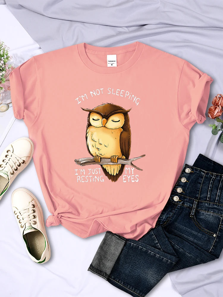 Owl Cartoon T-Shirt: Relaxed Fit with Attitude